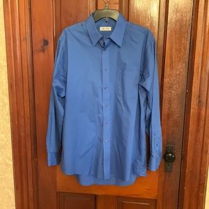 🍓3/$15🍓 Pierre Cardin Mens Button Up Dress Shirt 16 1/2 neck 34-35 sleeve